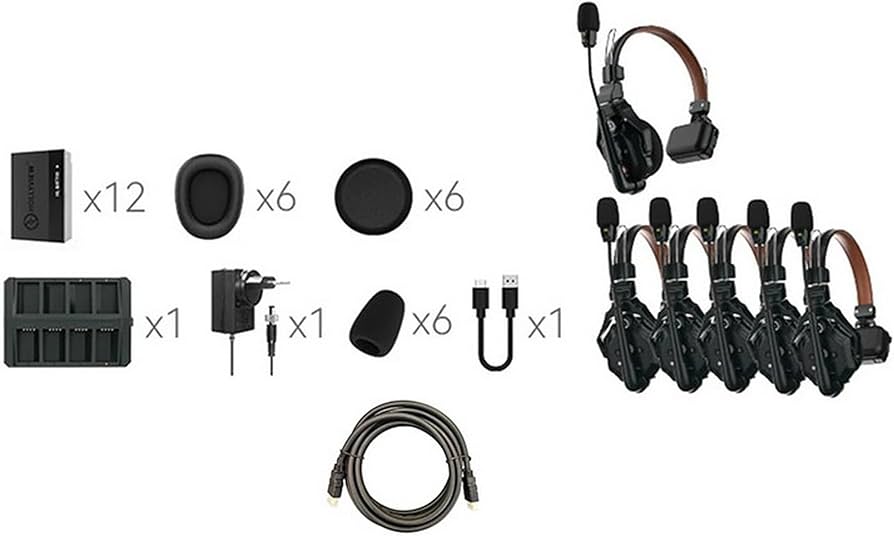 【楽しみ専用】Hollyland Solidcom C1-6S Amazon.com: Hollyland Solidcom C1 Pro-6S 6-Person Headset Full